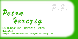 petra herczig business card